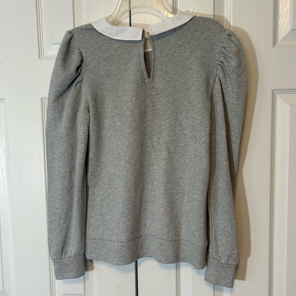 Loft Collared Sweatshirt Gray 100% Cotton NWT Size Small Terry - Picture 11 of 11